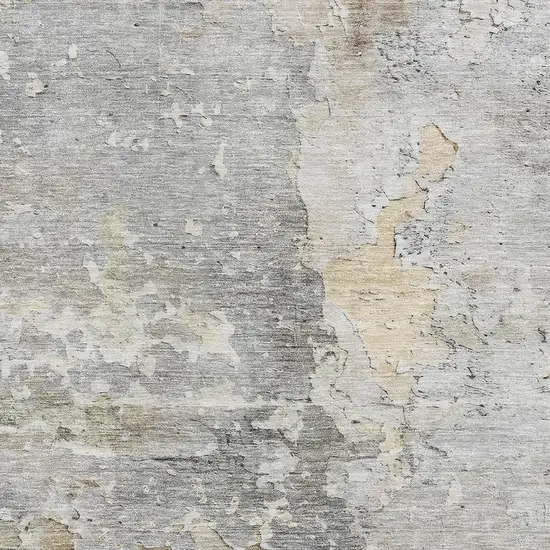 Gray Beige And Tan Abstract Washable Area Rug With UV Protection Photo 2