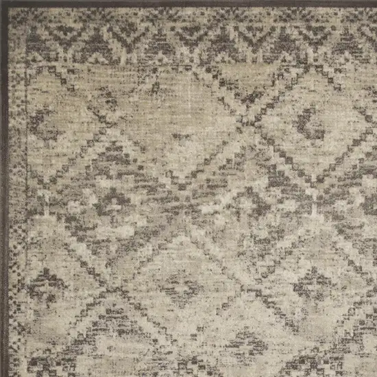 Gray And Brown Abstract Area Rug Photo 4
