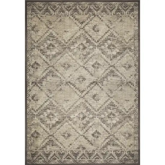 Gray And Brown Abstract Area Rug Photo 2