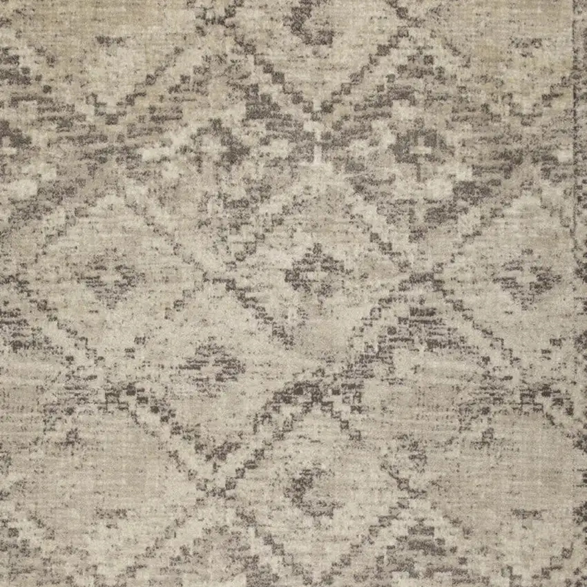Gray And Brown Abstract Area Rug Photo 4