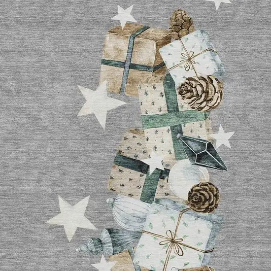 Gray Beige Ivory And Taupe Presents Washable Indoor Outdoor Area Rug Photo 3