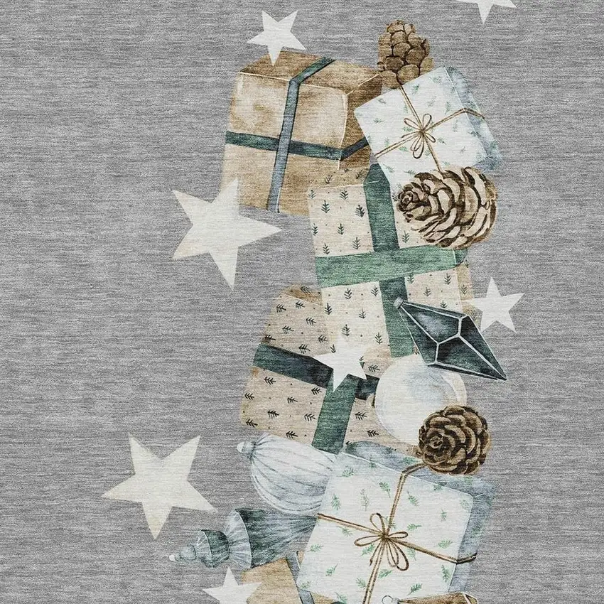 Gray Beige Ivory And Taupe Presents Washable Indoor Outdoor Area Rug Photo 3