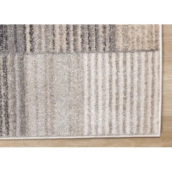 Gray Black And Beige Geometric Area Rug Photo 8