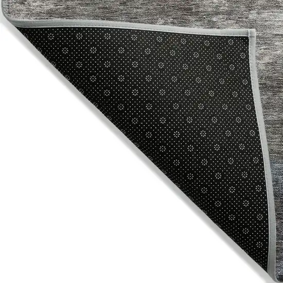 Gray Black And Brown Abstract Washable Indoor Outdoor Area Rug Photo 3
