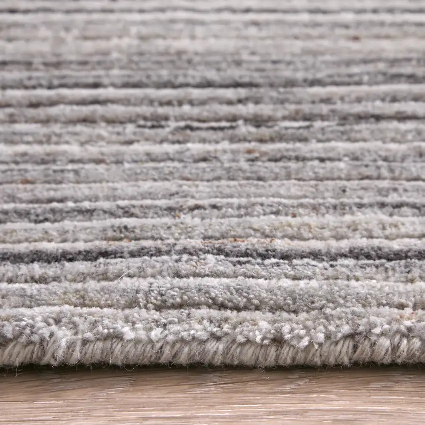 Gray Black And Brown Handmade Indoor Outdoor Area Rug Photo 9