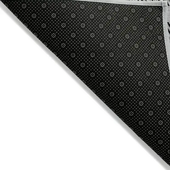 Gray Black And Ivory Plaid Washable Indoor Outdoor Area Rug Photo 3