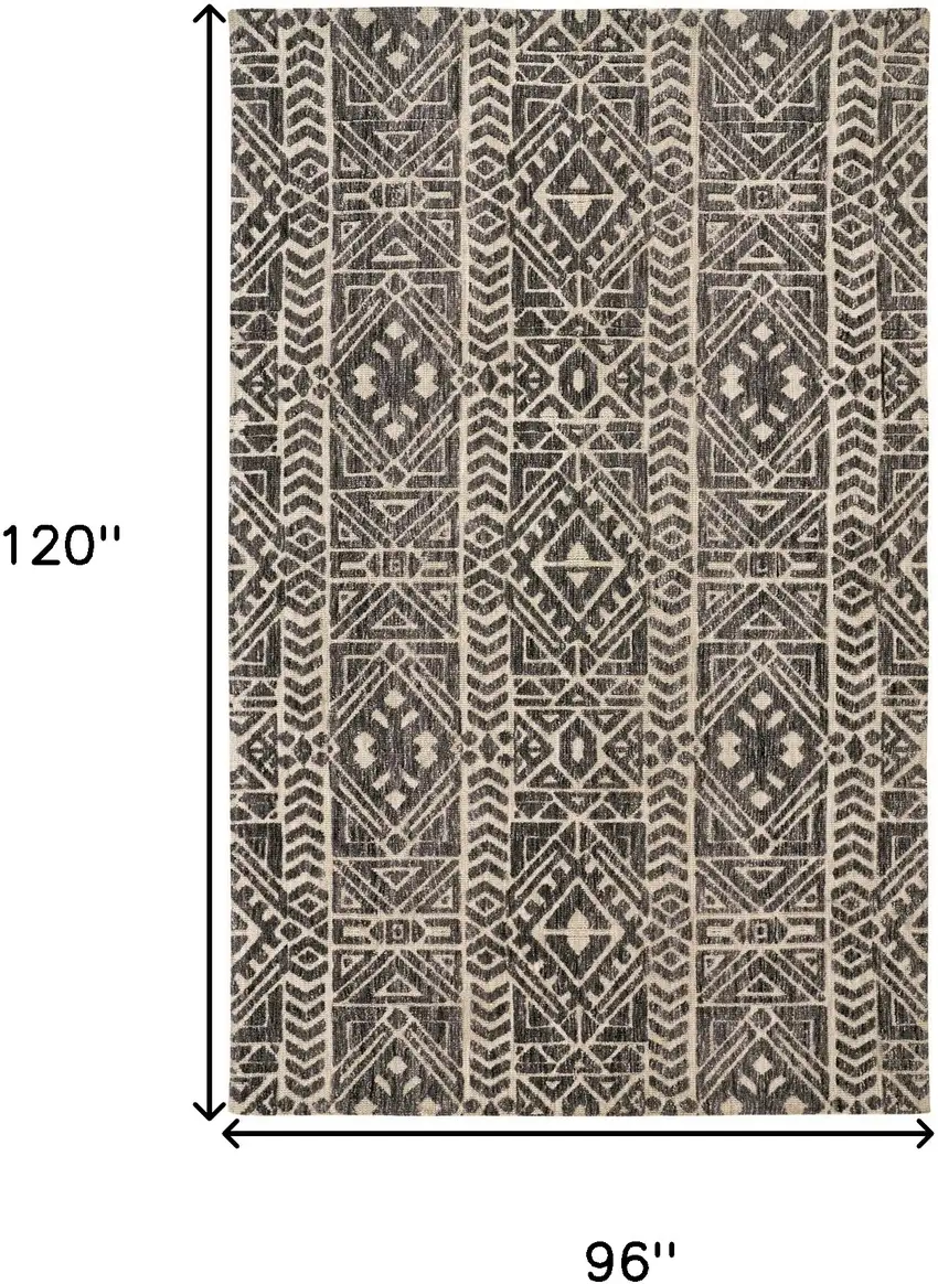 Gray Black And Ivory Striped Stain Resistant Area Rug Photo 9
