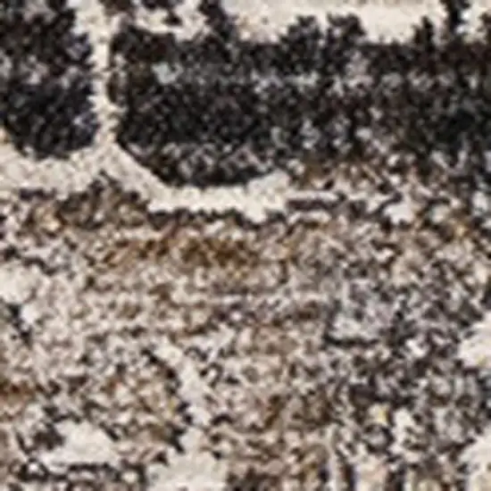 Gray Black And Tan Abstract Area Rug Photo 4