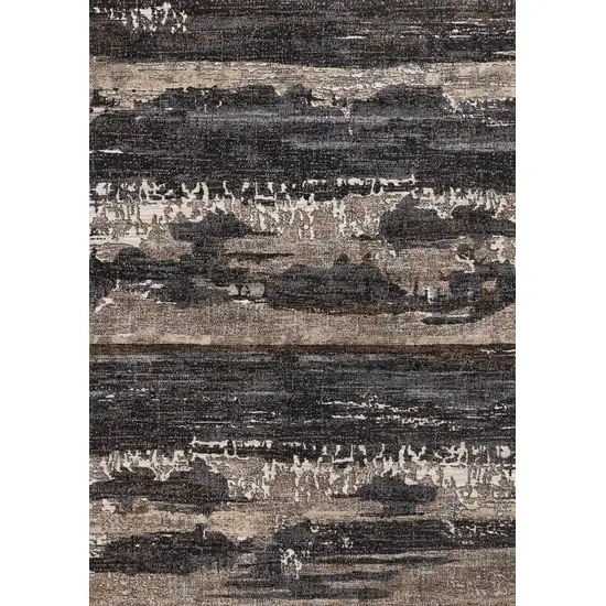 Gray Black And Tan Abstract Area Rug Photo 2