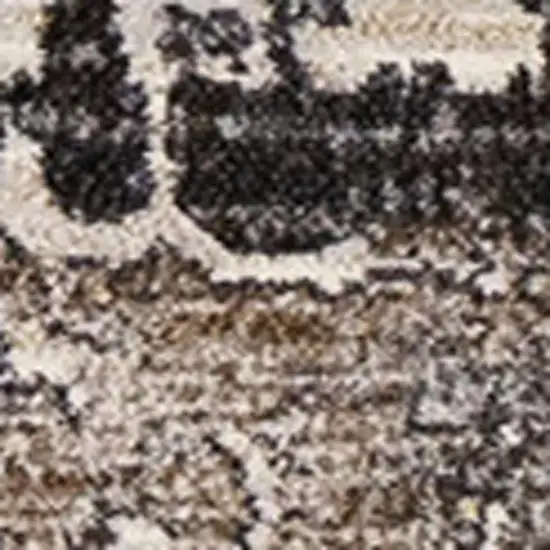Gray Black And Tan Abstract Area Rug Photo 4