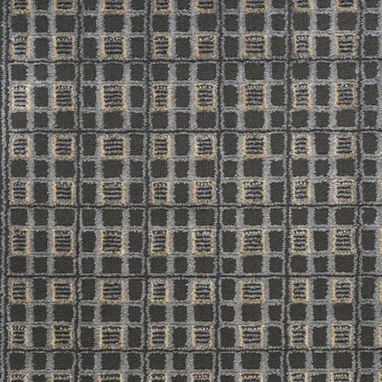 Gray Black And Taupe Geometric Area Rug Photo 3