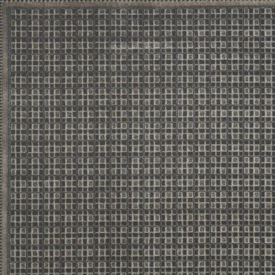 Gray Black And Taupe Geometric Area Rug Photo 9