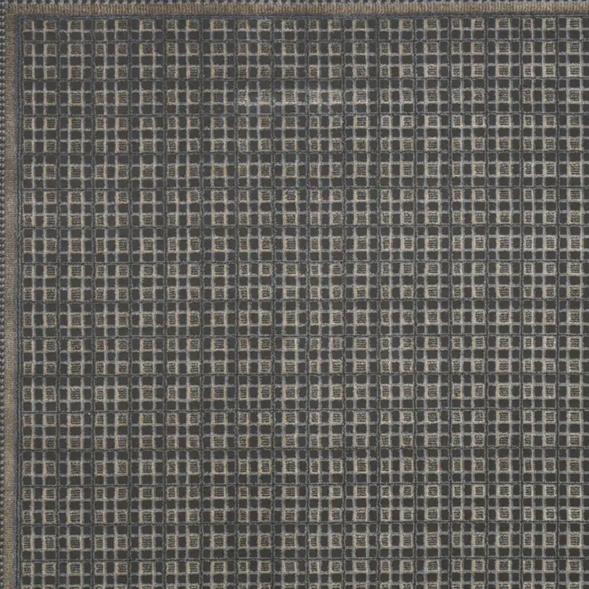 Gray Black And Taupe Geometric Area Rug Photo 9