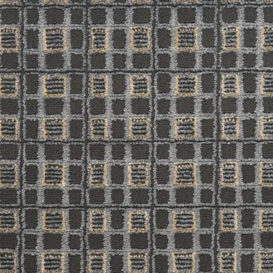 Gray Black And Taupe Geometric Area Rug Photo 2