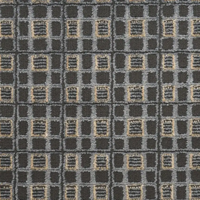 Gray Black And Taupe Geometric Area Rug Photo 2