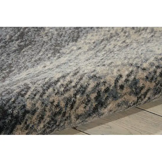 Gray Black and Beige Abstract Area Rug Photo 9