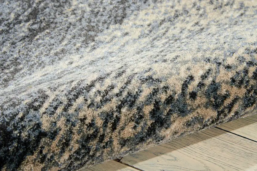 Gray Black and Beige Abstract Non Skid Area Rug Photo 9