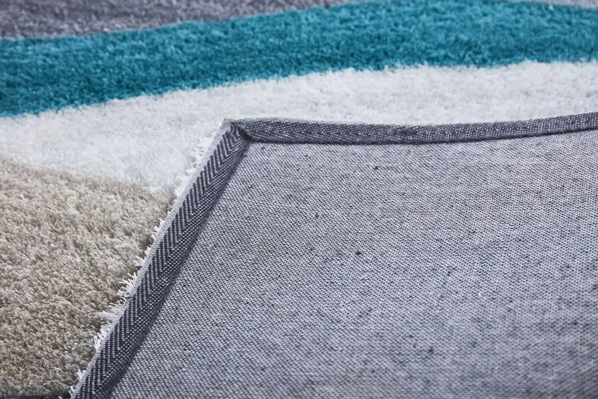 Gray Black and Blue Shag Hand Tufted Area Rug Photo 8