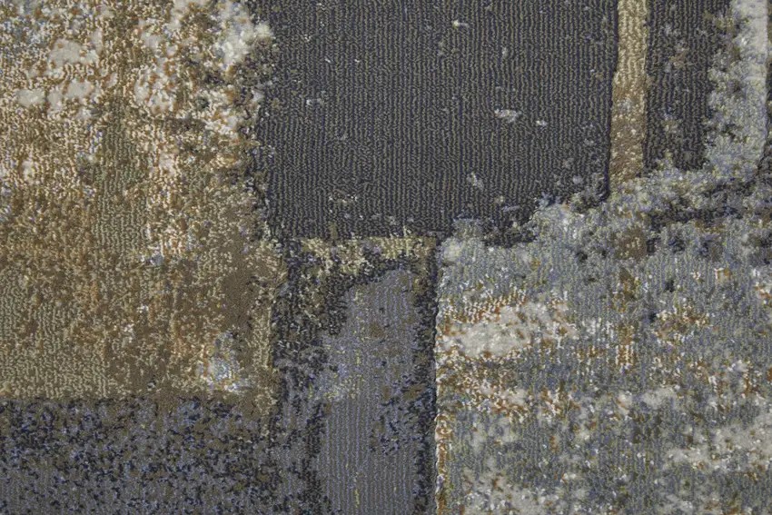 Gray Black and Brown Abstract Power Loom Area Rug Photo 7