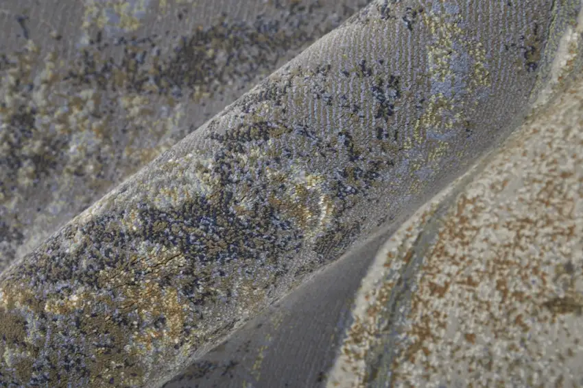 Gray Black and Brown Abstract Power Loom Area Rug Photo 6