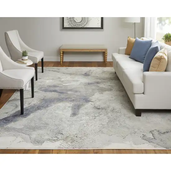 Taupe Brown And Black Abstract Area Rug Photo 9