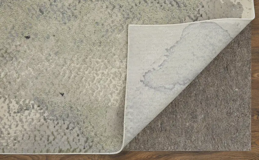 Gray Black and Brown Abstract Power Loom Area Rug Photo 6
