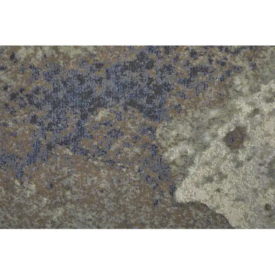 Taupe Brown And Black Abstract Area Rug Photo 6