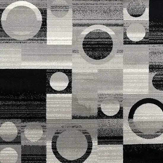 Gray Abstract Power Loom Area Rug Photo 4