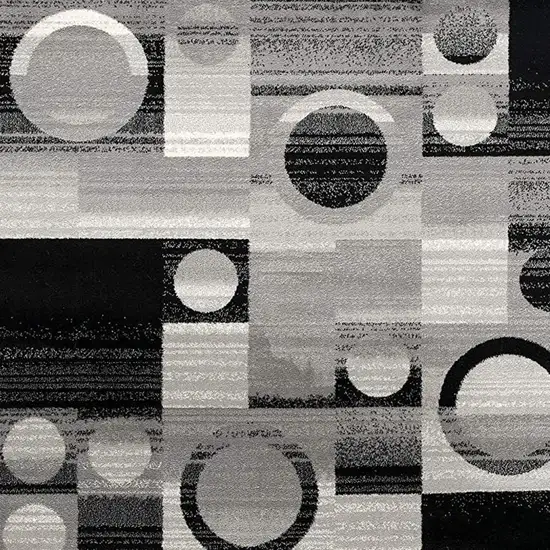 Gray Abstract Dhurrie Area Rug Photo 5