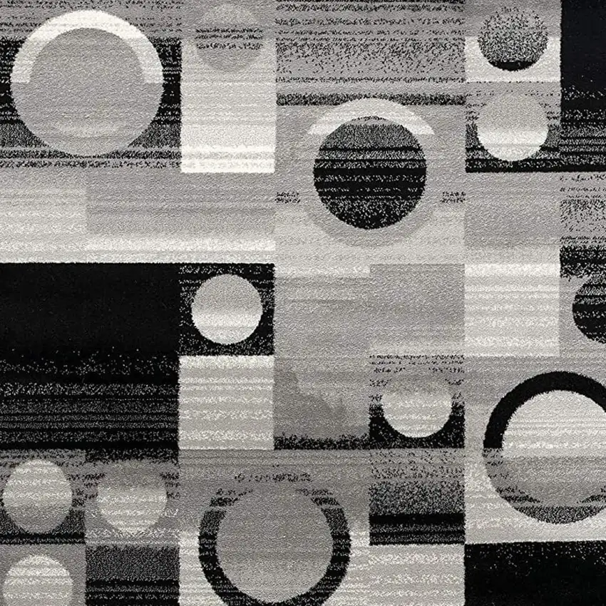 Gray Abstract Dhurrie Area Rug Photo 5