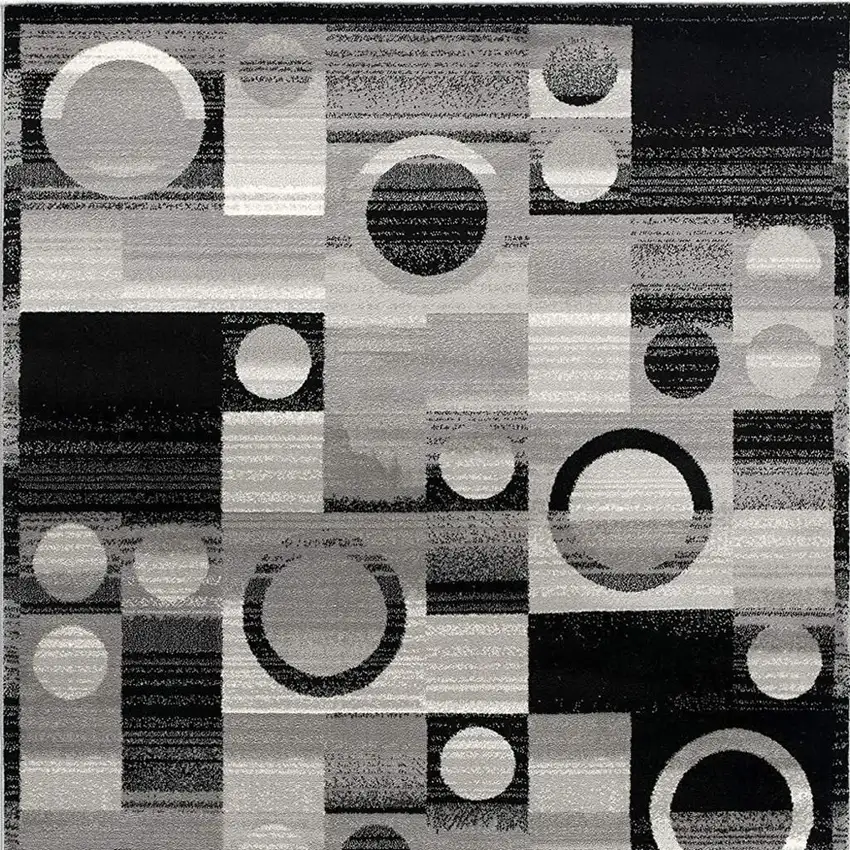 Gray Abstract Dhurrie Area Rug Photo 6