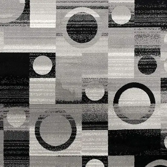 Gray Abstract Dhurrie Area Rug Photo 9