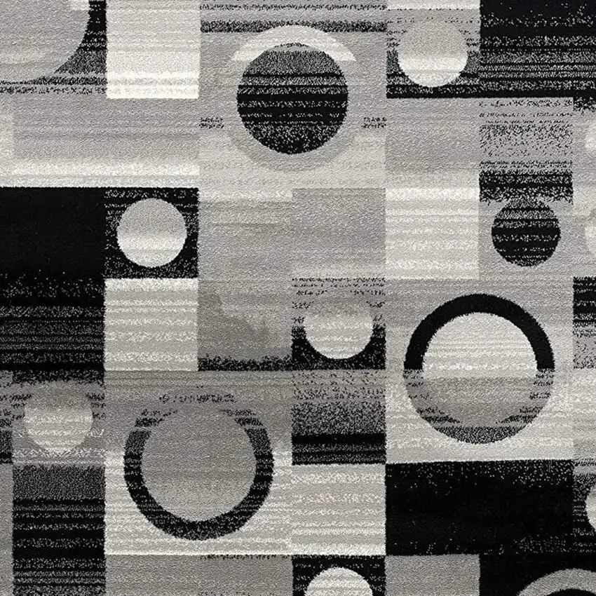 Gray Abstract Dhurrie Area Rug Photo 9