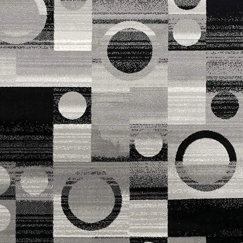 Gray Abstract Dhurrie Area Rug Photo 8