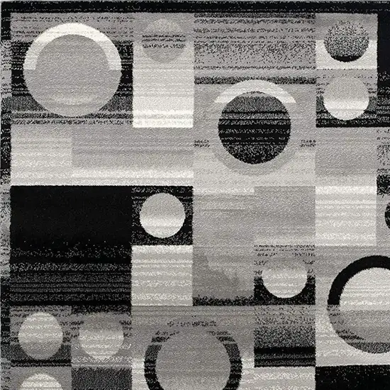 Gray Abstract Dhurrie Area Rug Photo 5