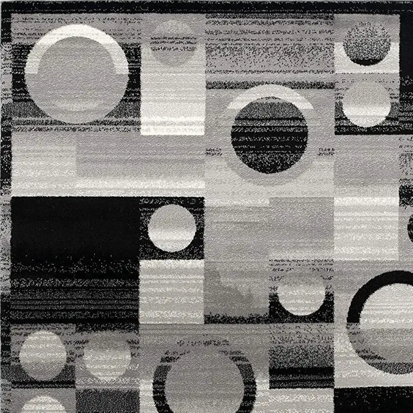 Gray Abstract Dhurrie Area Rug Photo 5