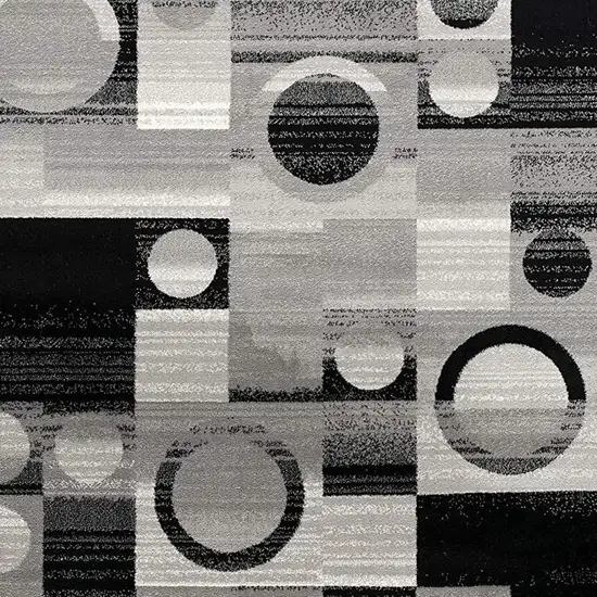 20' Gray Abstract Dhurrie Runner Rug Photo 4