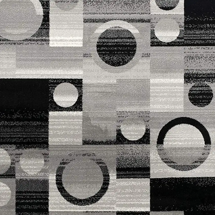 20' Gray Abstract Dhurrie Runner Rug Photo 4