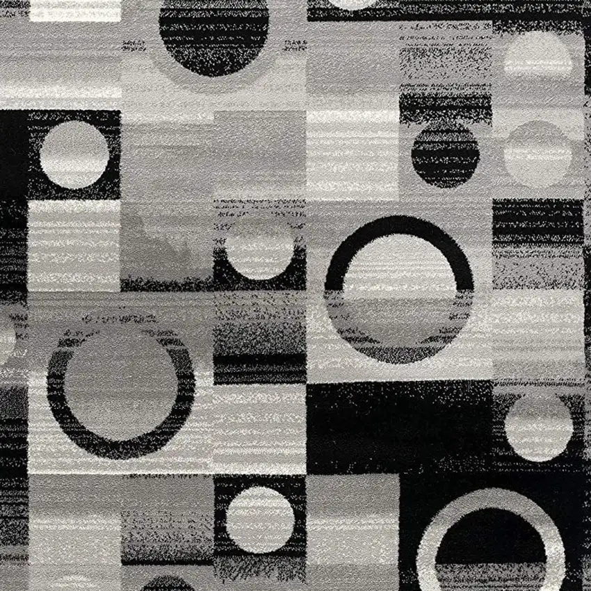 15' Gray Abstract Dhurrie Runner Rug Photo 5