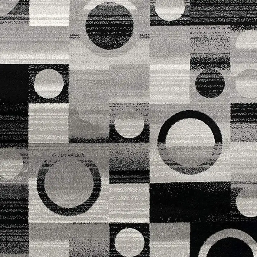 15' Gray Abstract Dhurrie Runner Rug Photo 8