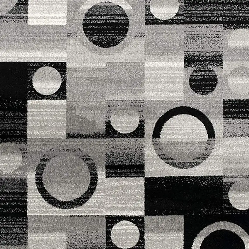 20' Gray Abstract Dhurrie Runner Rug Photo 4