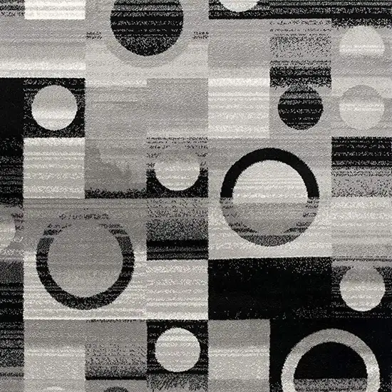 20' Gray Abstract Dhurrie Runner Rug Photo 5