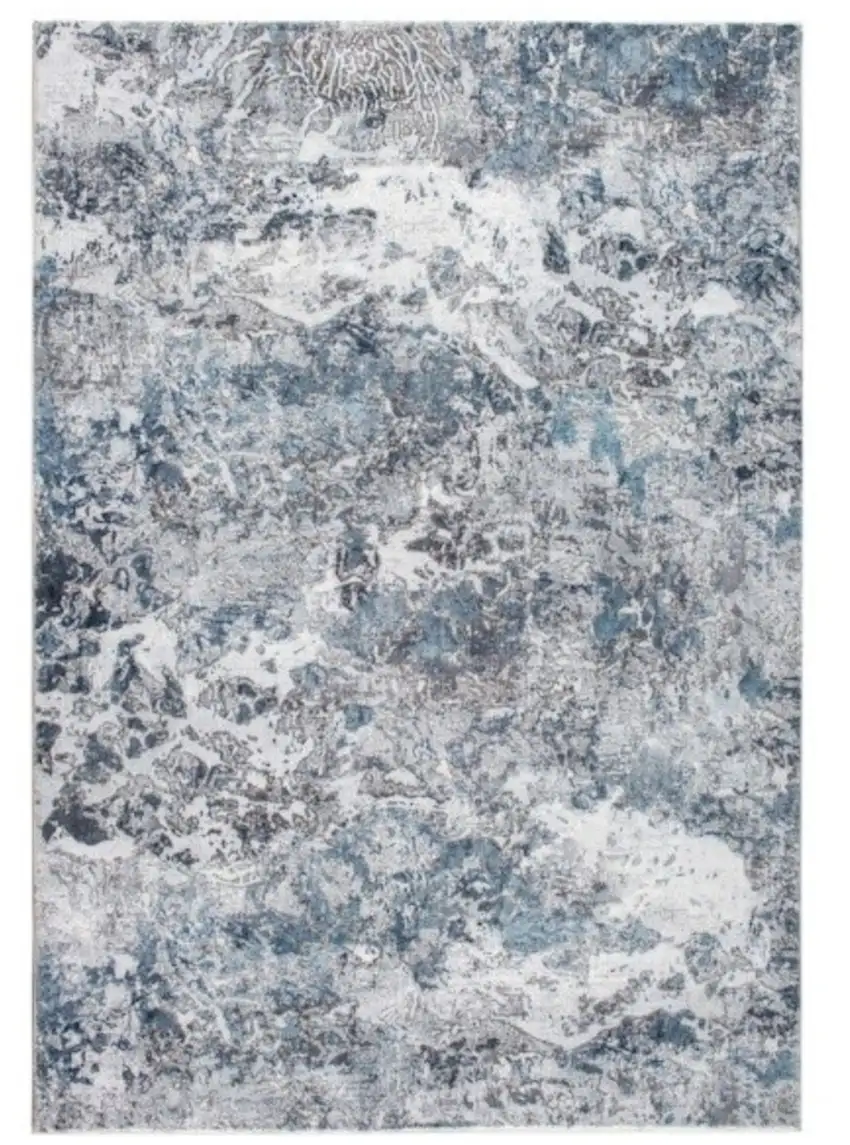 Gray Blue Abstract Galaxy Area Rug Photo 1