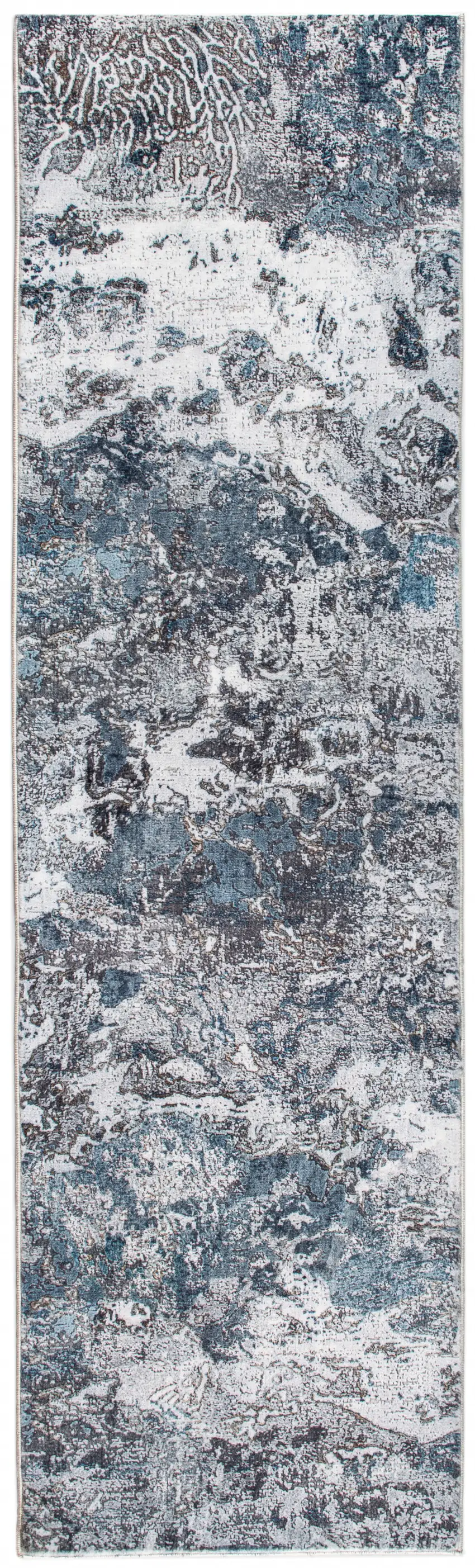Gray Blue Abstract Galaxy Area Rug Photo 4