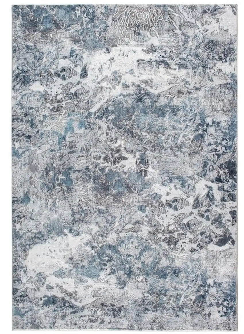 Gray Blue Abstract Galaxy Area Rug Photo 3