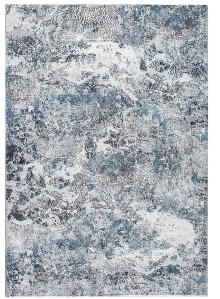Gray Blue Abstract Galaxy Area Rug Photo 1