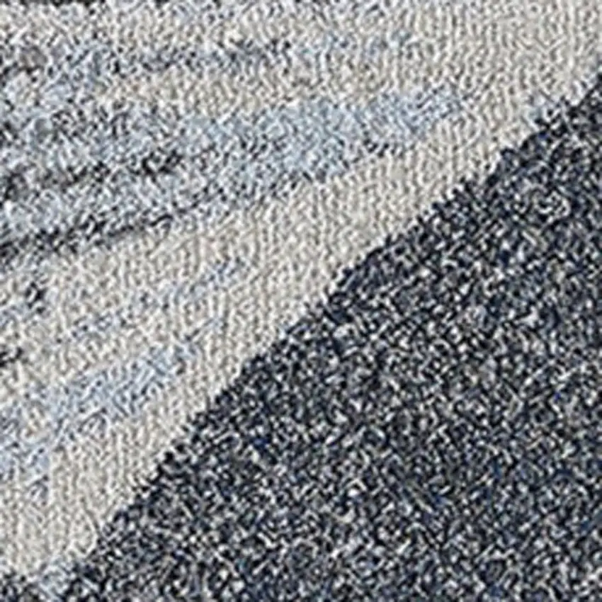 Blue and Gray Abstract Area Rug Photo 9