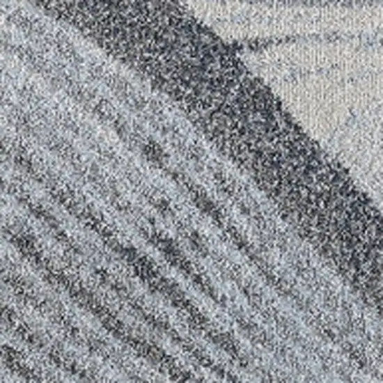 Blue and Gray Abstract Area Rug Photo 4