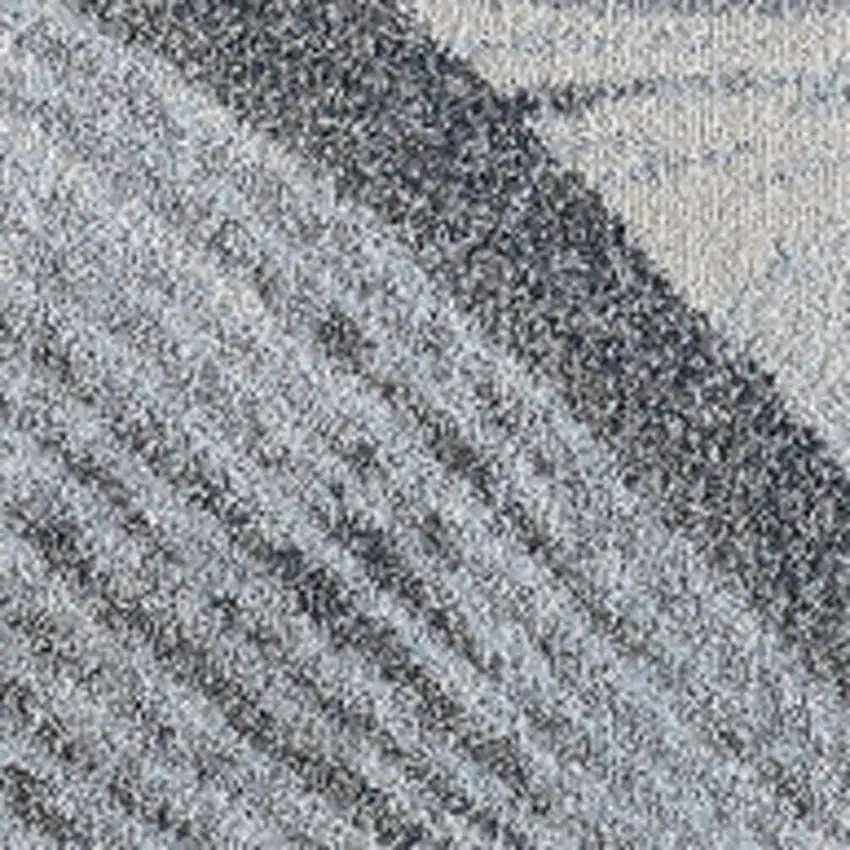 Blue and Gray Abstract Area Rug Photo 4