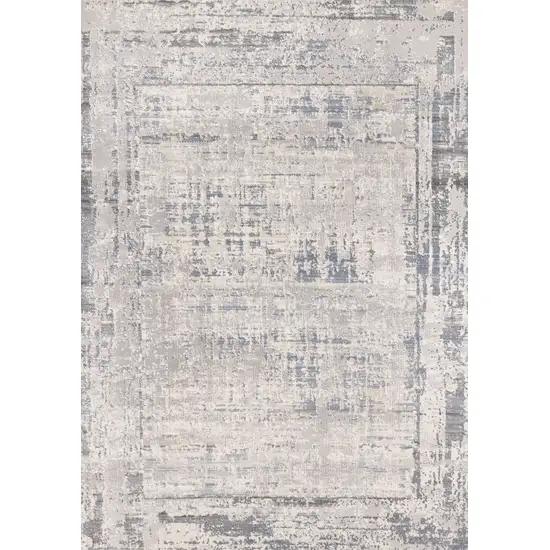 Gray Blue And Beige Abstract Area Rug Photo 2